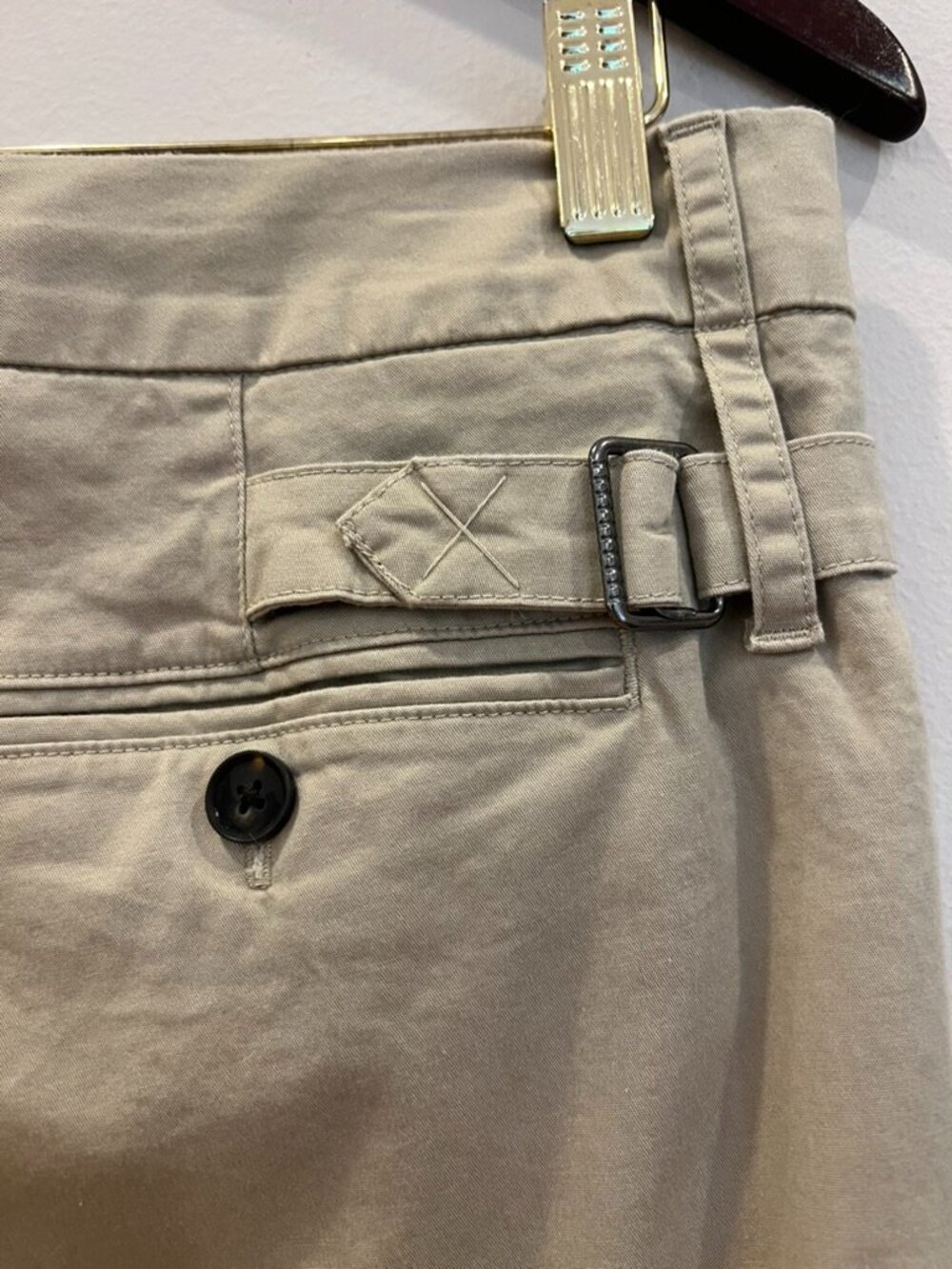 Vince Shorts Womens 6 Tan Khaki Bermuda Cotton Twill Stretch Casual Beach Preppy - Picture 5 of 13